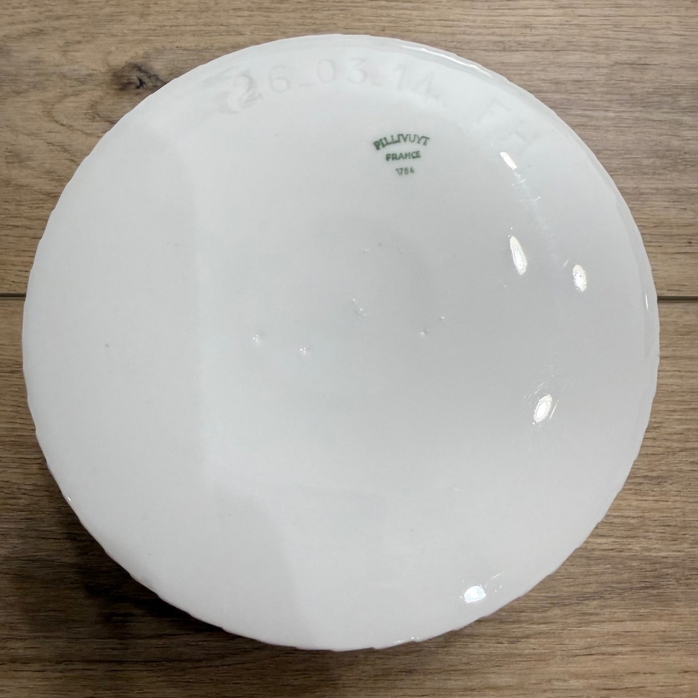 Pillivuyt‎ France White Porcelain Pleated Souffle Dish 6.5 Inch Round Baker 48oz - Picture 4 of 7